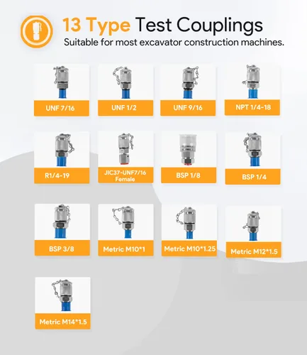 Vista 6 de Kit de acoplamiento de prueba de presión hidráulica 70DC