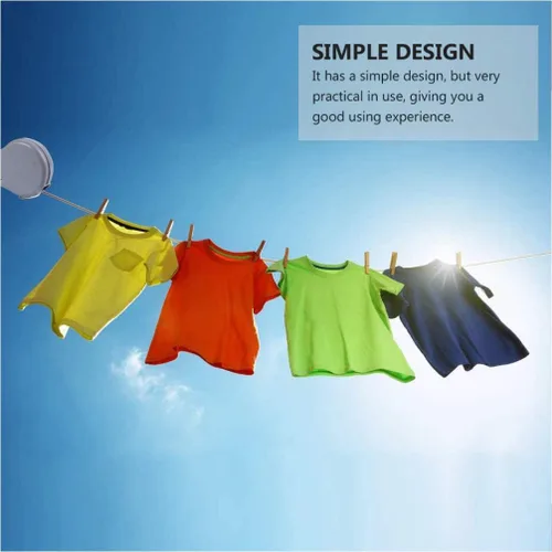 Vista 8 de 12 cuerdas secadora de ropa retráctil ropa ajustable ropa retráctil línea de lavado ropa colgante tendedero al aire libre El material es abs viaje