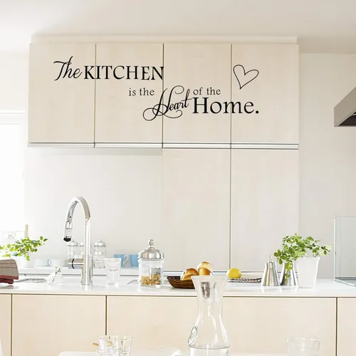 Vista 5 de Adhesivos de pared con cita "The Kitchen" para cocina y comedor, vinilo para decoración del hogar (tamaño B)