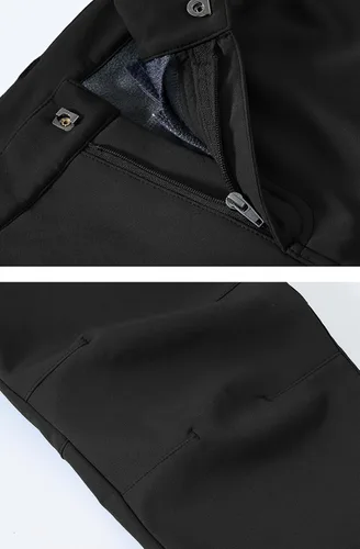 Vista 5 de YSENTO Pantalones de esquí de nieve impermeables con forro polar para mujer, con aislamiento softshell para senderismo y montaña