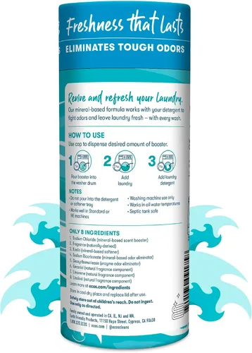 Vista 2 de ECOS Potenciador de aroma para ropa en lavado, brisa oceánica, 16 onzas