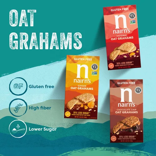 Vista 9 de Nairn's Galletas Graham de Avena Sin Gluten, Jengibre Confitado, 5.64 Onzas