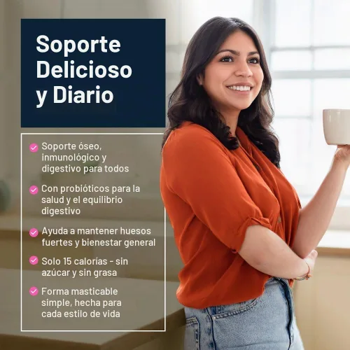 Vista 4 de BariatricPal Citrato de calcio sin azúcar, masticables suaves, 500 mg con probióticos (90 unidades) – uva silvestre