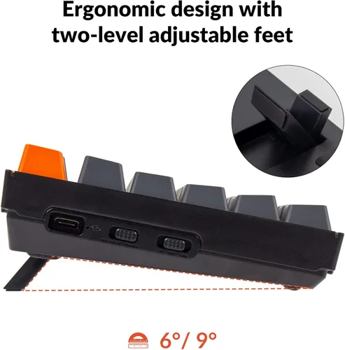 Vista 7 de Keychron K4 96% Layout 100 teclas inalámbrico Bluetooth 5.1teclado mecánico USB con cable para juegos con Gateron G Pro Interruptor rojo