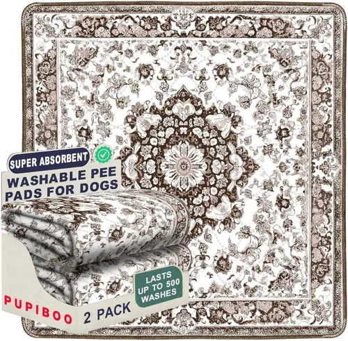 Vista 19 de PUPIBOO Almohadillas lavables para orina para perros y gatos – Almohadillas de entrenamiento reutilizables súper absorbentes para cachorros – 100%