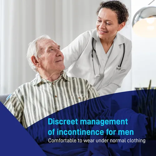 Vista 7 de Afex - Sistema de gestión de la incontinencia masculina, ropa interior para incontinencia con diseño de receptáculo bajo para sentarse a largo