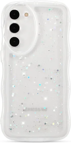 Vista 54 de ZTOFERA Funda protectora para Samsung Galaxy A14 4G/5G de 6.6", ondulada, con brillantina de estrella, poliuretano termoplástico transparente, suave
