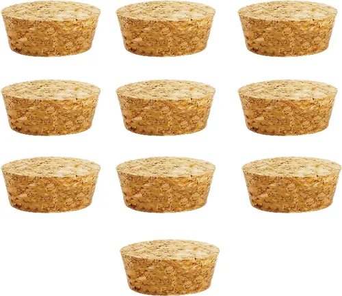 Vista 15 de 100 tapones de corcho cónicos de madera para vino, tapones de sellado reutilizables para botellas, bares, manualidades, accesorios de cocina