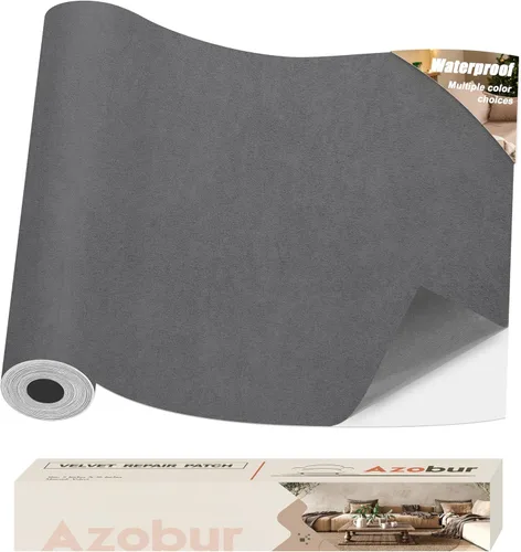 Vista 22 de Azobur Parche de terciopelo, parche rectangular autoadhesivo de tela de franela, terciopelo antiarañazos, disponible en diferentes colores, de 8 x