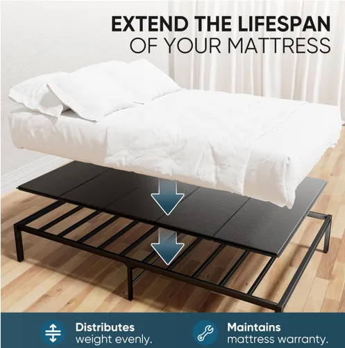 Vista 5 de Bunkie Board tamaño completo 54x75 - Tablas de cama de madera reforzada resistente para debajo del colchón, tablero de soporte universal para sofá