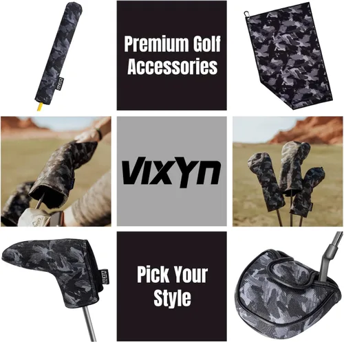 Vista 5 de VIXYN Cubierta para putter Blade – Fundas para putter de golf de primera calidad – Cubiertas magnéticas con forro polar