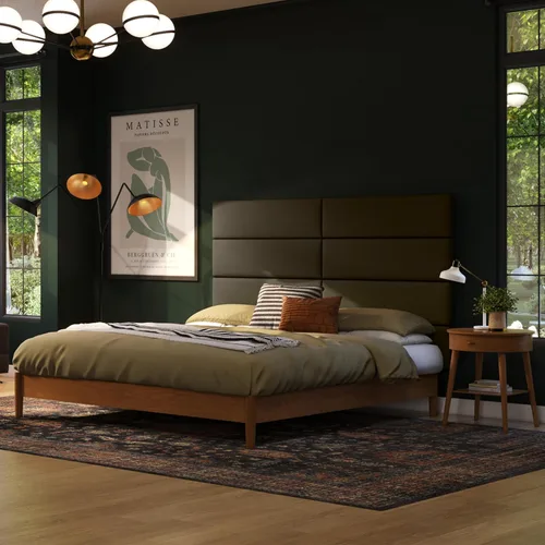 Vista 103 de Jaxx Panelist - Cabecero acolchado moderno, juego de 4 paneles para montar en la pared (cada uno de 11.25 x 38 pulgadas), tamaño King