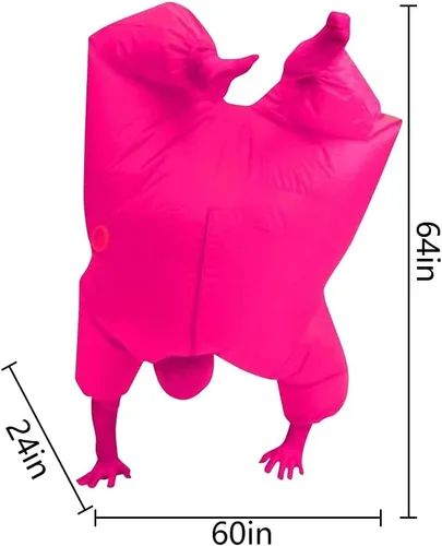 Vista 3 de traje inflable para adultos, ideal para disfraz de halloween y fiestas