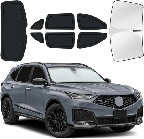 Vista 33 de Parasoles para ventanas de auto para bebé, 4 unidades de 20 x 12 pulgadas, adherencia estática, cubiertas para ventanas laterales, frontales