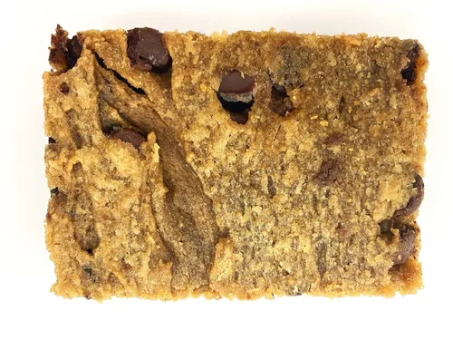 Barra de cebra de mantequilla de maní. 3 barras de brownie grandes de 4 onzas