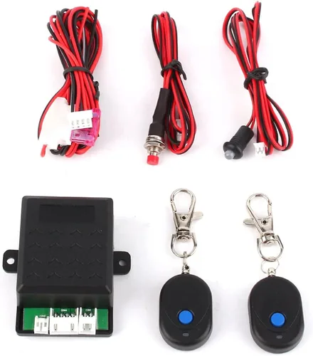 Vista 9 de Yosoo Sistema antirrobo universal de 12 V con alarma de coche + 2 controles remotos