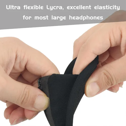 Vista 7 de TXEsign Protector universal de repuesto para cojín de diadema compatible con auriculares ATH M50X, QC 35i/35ii, QC25, Solo 2/Solo 3, Studio 2/3 Negro