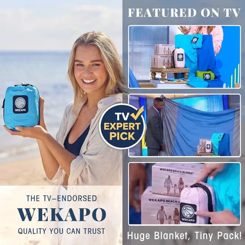 Vista 7 de WEKAPO Manta de Playa Resistente a la Arena e Impermeable, Alfombrilla de Playa Extra Grande, Alfombrilla Sin Arena de Tamaño Grande y Compacta