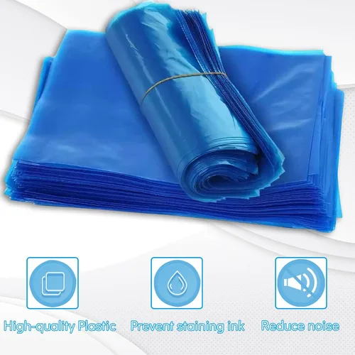 Vista 3 de 200 bolsas de máquina desechables para máquina de plástico azul, fundas para máquina