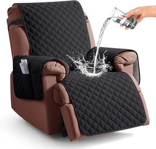 Vista 21 de KinCam Funda 100% impermeable para silla reclinable, fundas de sofá reclinable para mascotas, perros, funda de sofá reclinable, protector de muebles