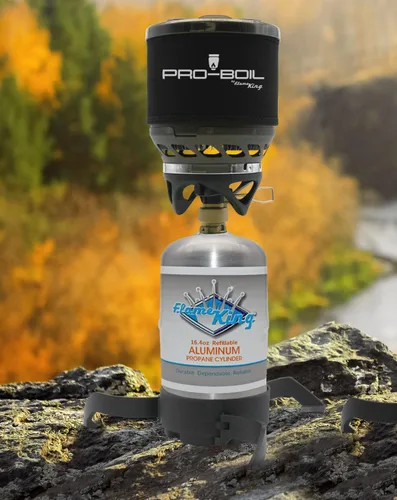 Vista 9 de Flame King Tanque de Cilindro de Propano de Aluminio Vacío de 1LB - Resistente a la Corrosión y Libre de Óxido, Ideal para Acampar y Pequeños