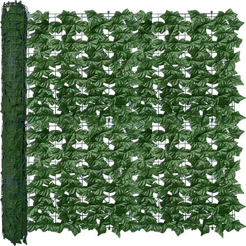 ODTORY Panel de valla de privacidad de hiedra artificial, verde, 40 x 100