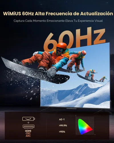 Vista 8 de [Built-in Official Apps/4K Support] Smart Outdoor Projector with WiFi and Bluetooth, 800ANSI Movie Projector, DoIby Audio with Dual Speaker, Auto