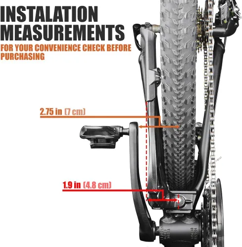 Vista 5 de Soporte para bicicleta ajustable de BV con pestillo de resorte integrado oculto, para bicicletas de 24 a 29pulgadas
