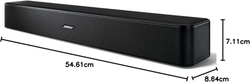 Vista 3 de Sistema de barra de sonido para TV Bose Solo 5 con control remoto universal, negro