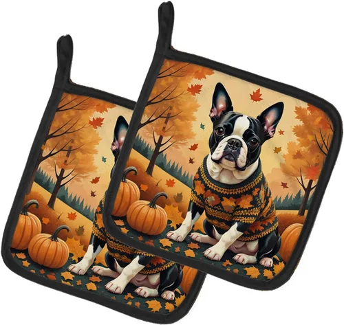Vista 43 de Caroline's Treasures DAC1074PTHD Siberian Husky Fall Pair of Pot Holders Kitchen Heat Resistant Pot Holders Sets Oven Hot Pads for Cooking Baking