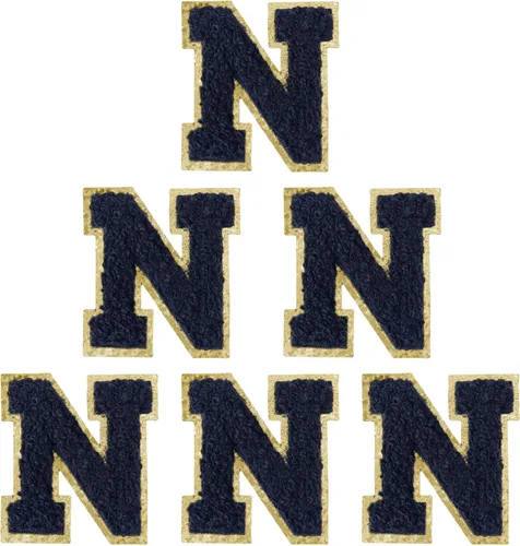 Vista 188 de 6 piezas de parches de letras de chenilla autoadhesivas, parches de letras preppy de 2 pulgadas para bolsos, ropa y sombreros, grandes pegatinas