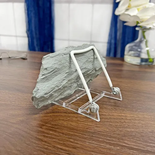 Vista 5 de GIBSON HOLDERS 1PL - Caballete de exhibición de alambre blanco ajustable y acrílico transparente, 2.75 pulgadas de ancho x 3.75 pulgadas