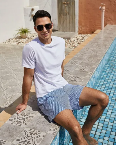 Vista 3 de SILKWORLD - Traje de baño deportivo para hombre, de secado rápido, con forro de malla y bolsillos.