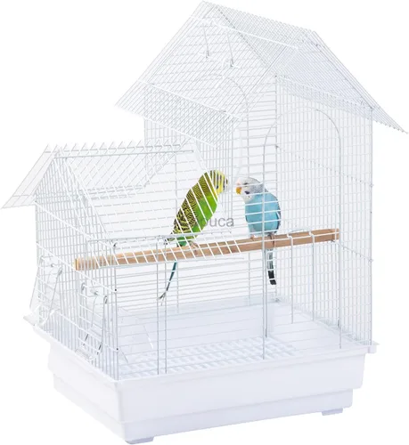 Jaula de Viaje para Pájaros Pequeños - Kit de Iniciación Ligero para Pájaros Pequeños con Jaulas para Pájaros y Accesorios Ideal para Periquitos,