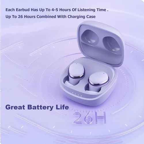 Vista 8 de Xmenha Auriculares inalámbricos pequeños para canales auditivos pequeños, auriculares azules más pequeños, auriculares Bluetooth micro pequeños