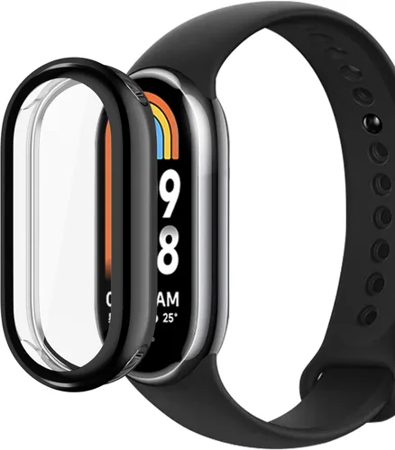 Vista 5 de Funda compatible con Xiaomi Band 8, funda rígida de policarbonato con protector de pantalla antiarañazos, a prueba de golpes, funda protectora