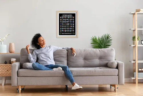 Vista 4 de Mapa de Parques Nacionales para Raspar (12x16, Negro/Dorado) – Los 63 Parques de EE.UU., Póster Rastreador de Viajes, Kit Listo para Regalo