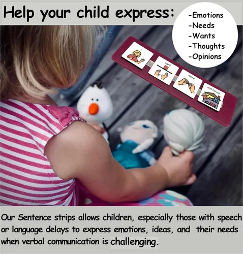 Vista 4 de Smile4autism Pequeñas herramientas de 2x8 perfectas para mantener tus tarjetas visuales sueltas organizadas. Autismo ABA, TDAH, lenguaje y apraxia