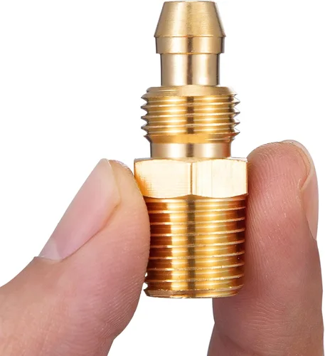 Vista 8 de 2 piezas de latón macizo de alta calidad, accesorios de repuesto reutilizables para manguera de identificación de 1/4 pulgadas, rígida NPT de 1/4