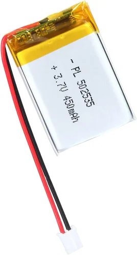 502535 3.7V Batería Lipo 450mAh 502535 Paquete de Batería Recargable de Polímero de Litio con Conector JST PH2.0mm para Dispositivo Electrónico