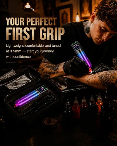 Vista 2 de POSEIDON Kit de pistola de tatuaje, bolígrafo de tatuaje inalámbrico Varios