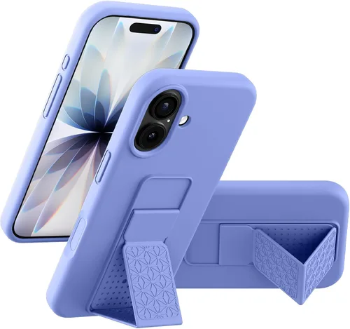 Vista 18 de Funda de silicona con soporte de LAUDTEC compatible con iPhone 7/8/SE, soporte de metal con soporte de pie vertical y horizontal, cubierta flexible