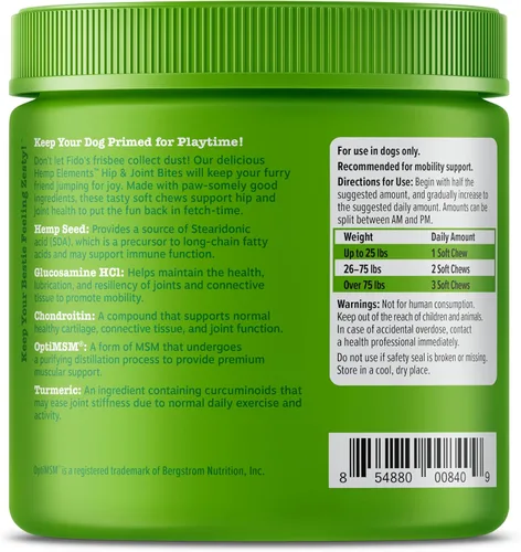 Vista 7 de Zesty Paws Mobility Bites - Suplemento para articulaciones para perros, masticables suaves con glucosamina para perros, condroitina y MSM +