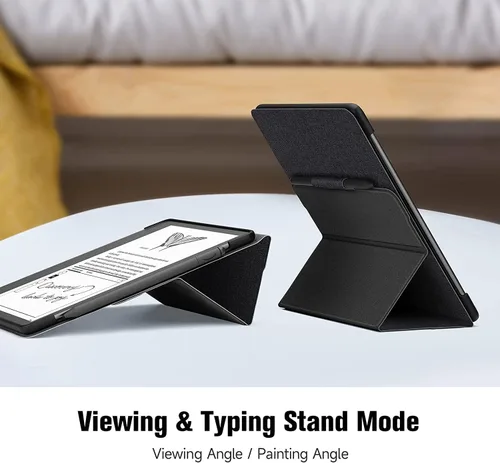 Vista 3 de Ayotu Funda con soporte para Kindle Scribe de 10.2 pulgadas (versión 2024/2022), apagado y encendido automático, funda de tela resistente de alta