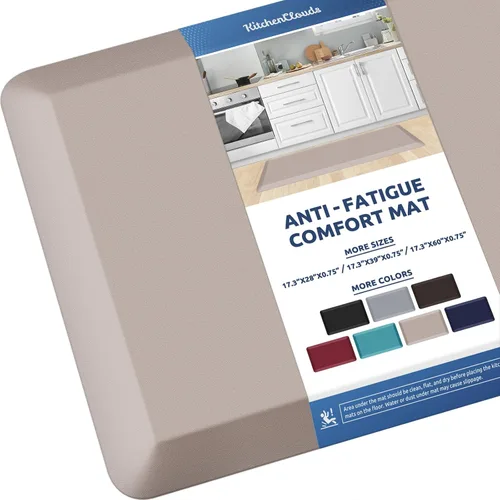 Vista 27 de KitchenClouds Alfombra de Cocina Acolchada Anti Fatiga 17.3"x28" Impermeable, Antideslizante, Alfombras de Pie y Comodidad para Escritorio/Piso
