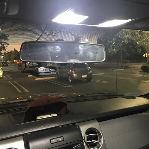 Vista 2 de Kit de luces LED para interiores, accesorios para Ford F150 1997-2014 6000 K, bombillas de matrícula de carga con cúpula blanca (12 piezas)