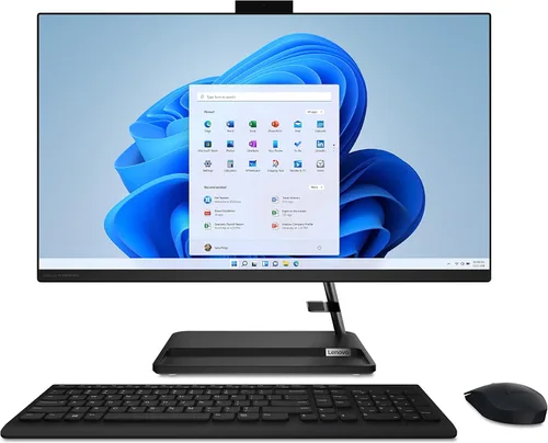 Vista 11 de Lenovo Computadora de escritorio todo en uno FHD de 24 pulgadas - 16 GB de RAM - SSD de 1 TB - CPU Intel 13th 8 núcleos i3 (Beat 11th i5) - Teclado