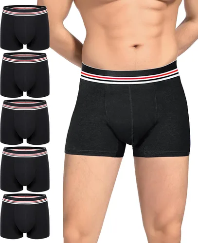 Vista 8 de Carer - Ropa interior tipo bóxer para incontinencia para hombre, lavables, reutilizables, de algodón, a prueba de fugas, con zona frontal