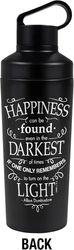 Vista 2 de Harry Potter OFFICIAL Happiness - Botella de agua aislada de 18 onzas, resistente a fugas, de acero inoxidable aislado al vacío con tapa de bucle 2