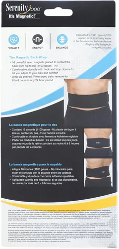 Vista 6 de SERENITY2000 Terapia magnética para espalda baja - Soporte lumbar ajustable para ciática y alivio del dolor - 16 x 1100 imanes Gauss